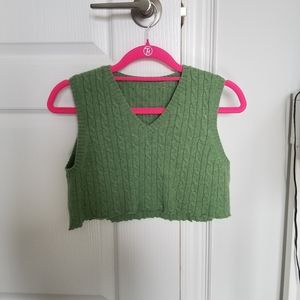 Vintage cropped sweater vest